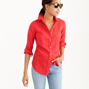 J. Crew "Perfect" Fit Shirt in Cotton Linen